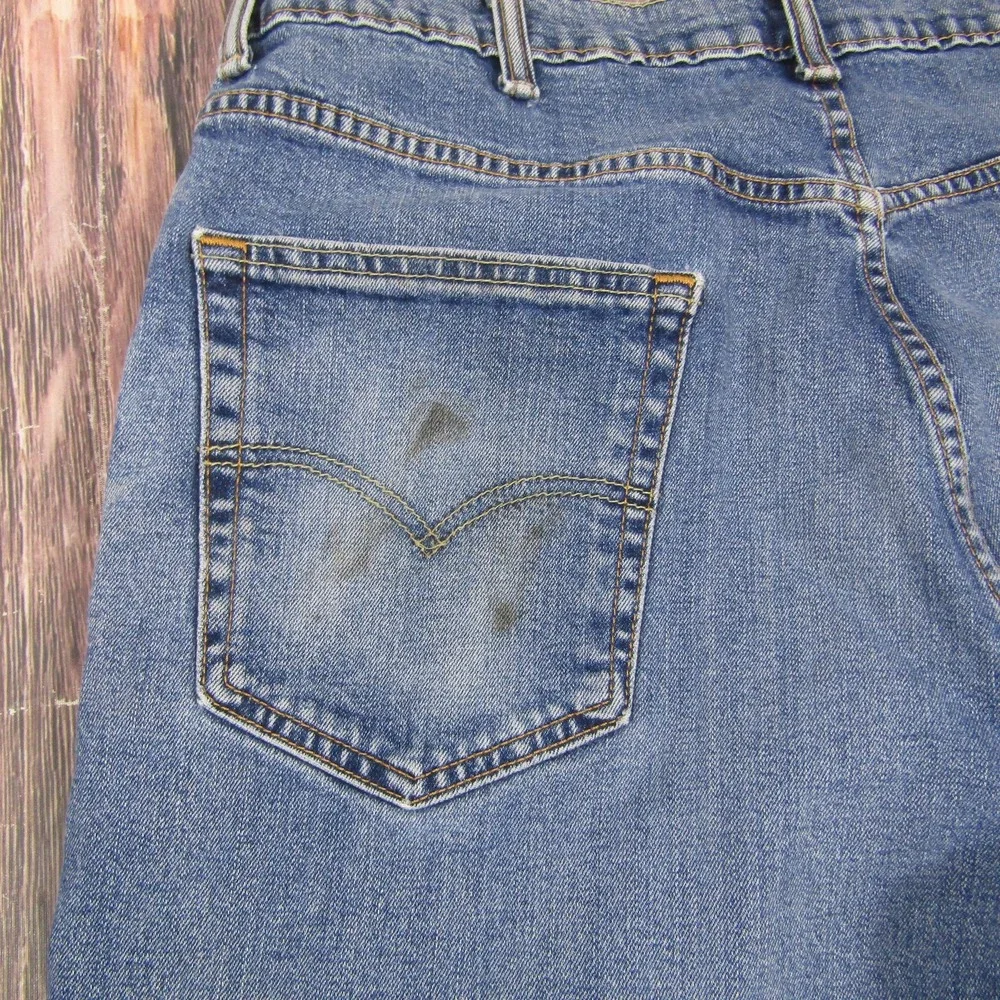 Levi's Jeans Mens 550 30W 29L Blue Wash Relaxed Straight Regular Fit Stretch
